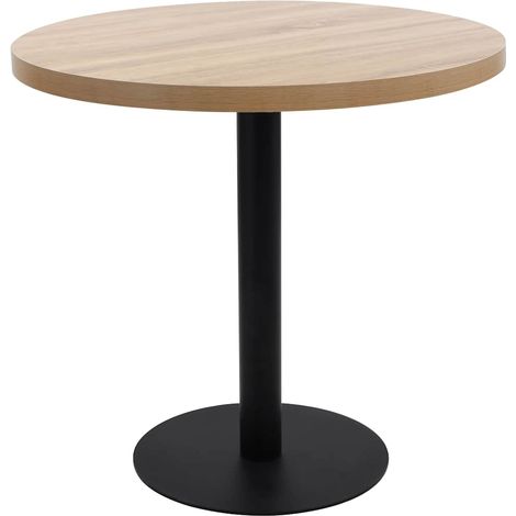 vidaXL Mesa de bistró MDF marrón claro 80 cm (1/5)