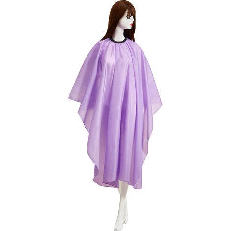 Capa de peluquería impermeable con hebilla metálica, blusa de peluquería, delantal impermeable y antimanchas. (1/5)