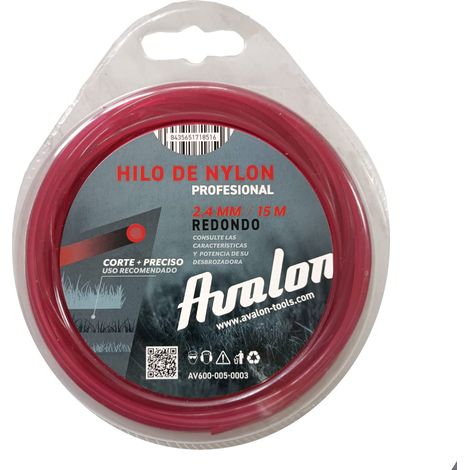Avalon - Filo Rotondo in Nylon Universale per decespugliatore e Tosaerba (2,4 mm x 15 m)