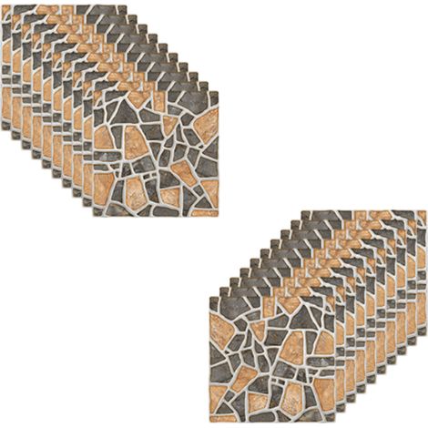 Carrelage autocollant en 20 feuilles, imperméable, pour crédence de cuisine. Stickers muraux et de sol auto-adhésifs en PVC, à poser soi-même.