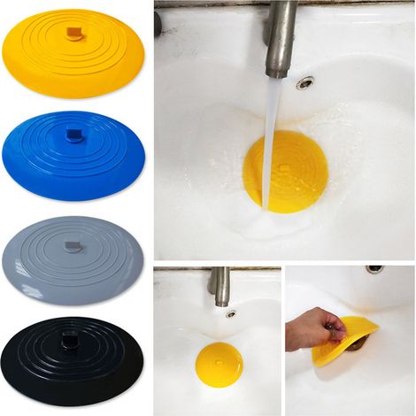Kitchen and bathroom drain cover with anti-odor silicone floor drain plug, for washbasin, sink and bathtub. (1/5)