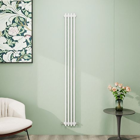AICA 1800x200mm White Vertical Traditional Radiator Cast Iron 3 Column Heating UK