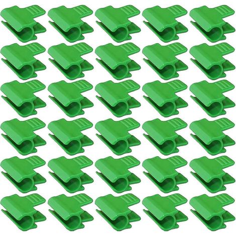 30 pinces pour film de serre, fixations pour serre, clips de 11 mm, clips pour plantes, clips pour tunnels en filet plastique, pour serres, rallonges pour plantes (1/5)