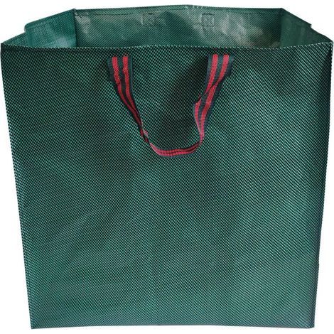 2 Pack Garden Waste Bags, Large Garbage Bag with Handles, Support Frame, Waterproof, Foldable, Reusable, for Weeds, Leaves and Trash