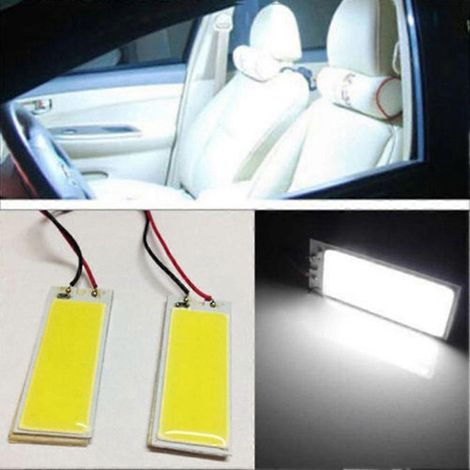 1/2/5 ampoules LED blanches xénon HID 36 COB pour plafonnier/éclairage de carte intérieur de voiture (1/5)