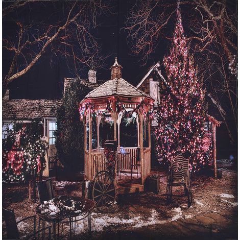 Weicher und strapazierfähiger Weihnachtsschmuck zum Aufhängen, einzigartiges Glanzmuster, 230 x 180 cm, vielseitige Festtagsdekoration (1/5)