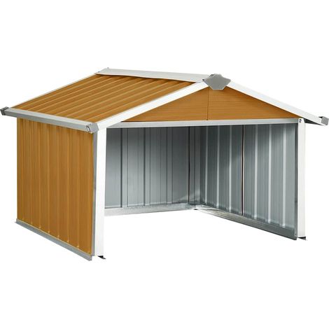 Maison Exclusive - Cobertizo para cortacésped acero galvanizado m