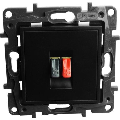 Prise pour haut-parleur simple noire Niloe Step 3226 (1/5)