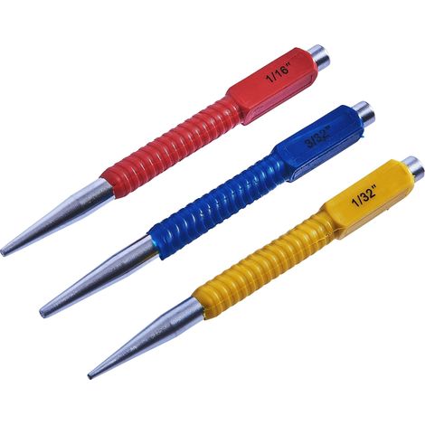 3pc Colour Coded Nail Punch Set - H0815 (1/3)
