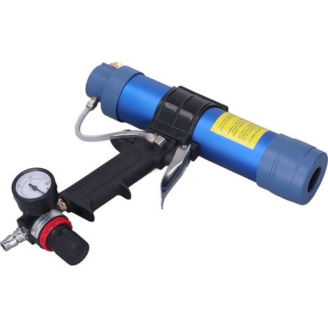 Pistolet à colle pneumatique pour verre 310 ml 1/4 po avec manomètre, outil de calfeutrage et d'application de mastic d'air (1/5)