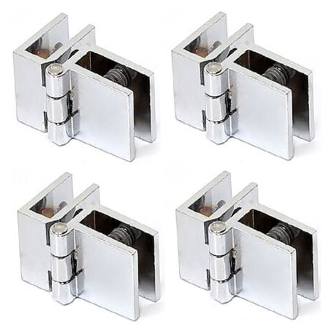 4 clips de porte en verre, Pièces Pince Charnière Verre, Charnière en Alliage de Zinc, pour Portes en Verre, Vitrines (5-8 mm) (1/5)