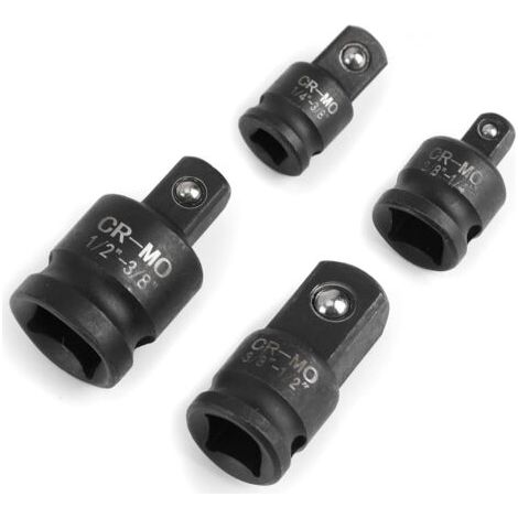 QORVA-Adaptateur de douille pour amortisseurs, adaptateur 1/2 à 3/8 3/8 à 1/2 1/4 à 3/8 3/8 à 1/4, pour clés dynamométriques, cliquets, adaptateur de manchon de foret
