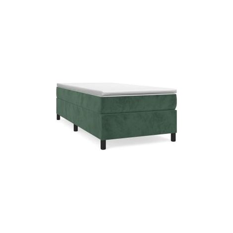 Sommier à lattes de lit avec matelas Vert foncé 100x200 (1/5)