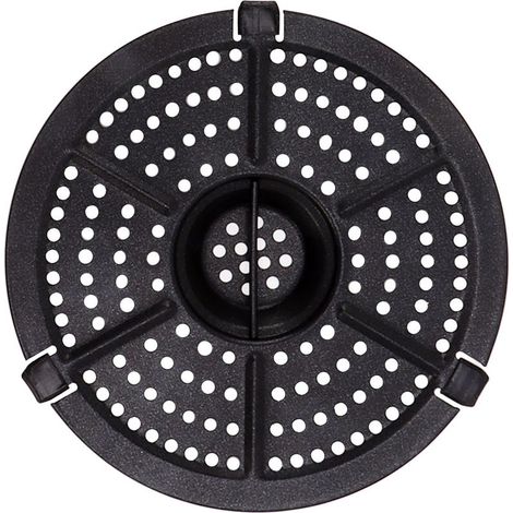 1 plaque de cuisson pour friteuse, antiadhésive, diamètre 15,5 cm, avec manchon en caoutchouc, compatible frites/pizza/steak (1/5)
