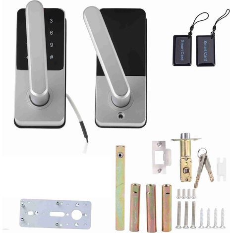 Serrure connectée Bluetooth Serrure électronique à code Carte Clé mécanique Alliage de zinc Écran tactile (1/5)