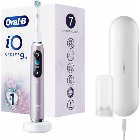 Braun iO Series 9N Rose Quartz 8700216013420 Brosse à dents électrique rotatif/pulsatif quartz rose (1/5)