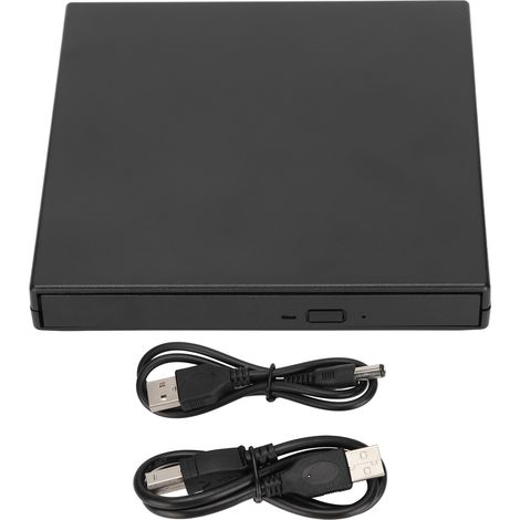 Lecteur optique externe USB ultra-fin portable pour DVD/CDRW, compatible ordinateurs portables et de bureau