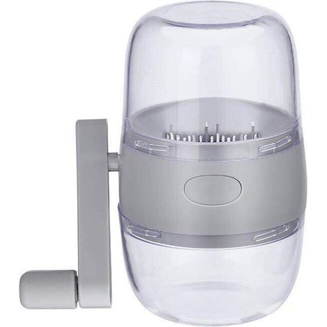 Picadora de frutos secos manual portátil con manivela para todo tipo de frutos secos, picadora práctica, molinillo de carne, utensilio de cocina para hacer guarniciones (Gris)