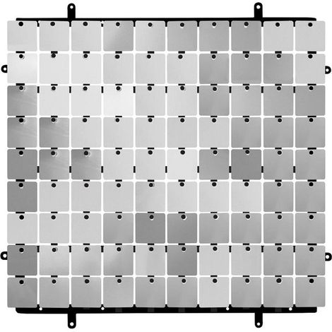 Panel decorativo plateado con fondo negro tipo B 30x30cm