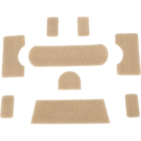 Lot de 9 autocollants scratch adhésifs renforcés en couleur argile, pour casque d'entraînement DIY, bande auto-agrippante épaisse à dos collant (1/5)