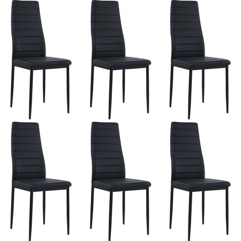 Lot de 6 Chaises de Salle à Manger en PVC Chaise de Cuisine Moderne Chaises (1/3)