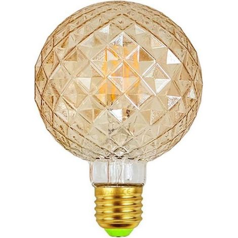 Ampoule LED - G95 - 4 W - Culot E27 - Blanc Chaud - Ambre - 95 x 130 mm (1/5)