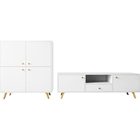 Conjunto de salón Monfera 105, Blanco