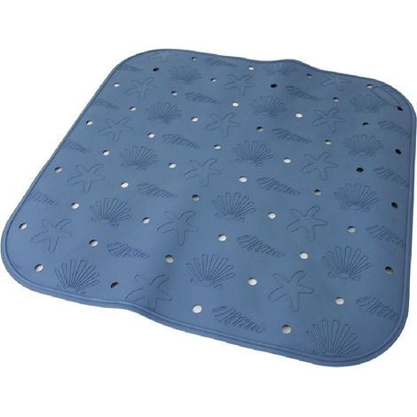 Tappeto tappetino ventose antiscivolo per bagno da piatto doccia blu avio prodotto interamente in ITALIA CON PLASTICA PROFUMATA (1/5)