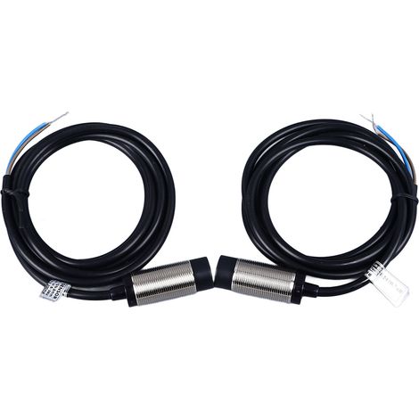 Lot de 2 capteurs de proximité à réponse rapide, 2 fils, normalement ouverts, pour systèmes d'automatisation et de contrôle, 8 mm (1/5)