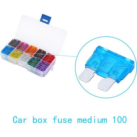 Assortiment de fusibles à lame moyenne pour voiture, 100 pièces/lot, Kit de fusibles pour SUV 2A 3A 5A 7.5A 10A 15A 20A 25 (1/5)
