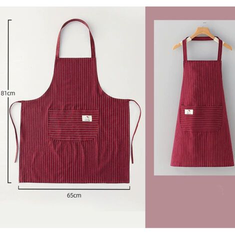 Kitchen Aprons, 2Pcs Adjustable Waterproof Aprons with 2 Pockets for Women Men Chef for Cooking, Gardening, (Coffee Color + Green) (1/5)