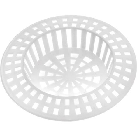 2 Tamis/Passoires d'Evier/Filtres, 7 cm, Rond, Plastique, Blanc, pour Douche, Baignoire et Cuisine. (1/5)