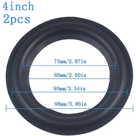 2-teiliger Lautsprecher-Reparaturring aus Schaumstoffgummi – 4 Zoll – 98 mm Außendurchmesser