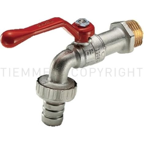 Rubinetto sfera portagomma 3 8 pn16 iso 228 ottone nichelato tiemme 2500012