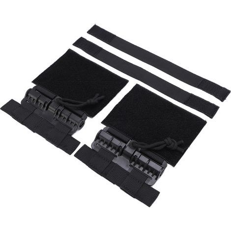 Lot de 2 boucles de ceinture MOLLE à dégagement rapide pour l'extérieur, en nylon noir, portables (1/5)