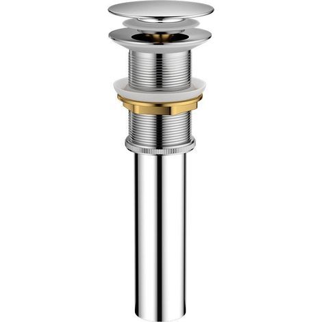 Bonde de Lavabo - Ø45 mm - Système Clic-Clac - Anti-débordement - Acier Inoxydable 304 - Finition Chromée - 1 Pièce (1/5)