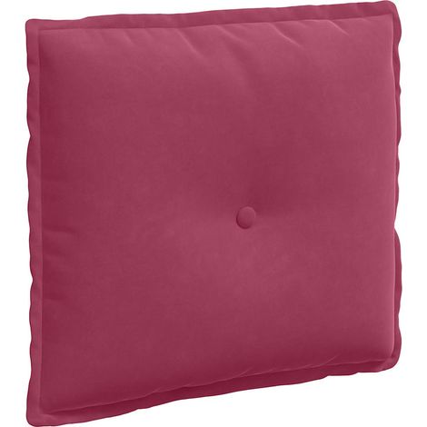 Coussin de Dos Bordeaux 50 x 45 cm Tissu en velours côtelé (1/5)