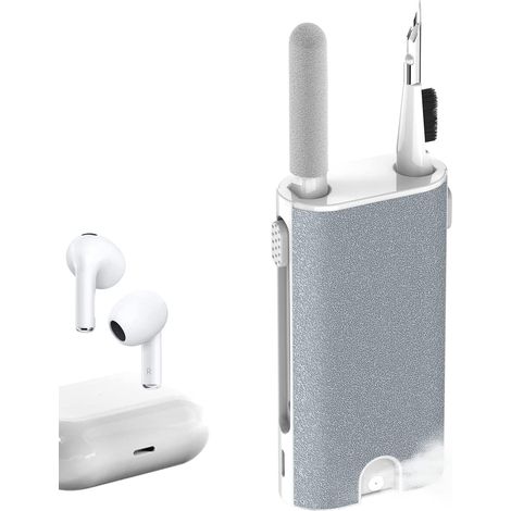 Kit di pulizia 5 in 1 per tastiera e schermo per PC, computer, AirPods 1/2/3, pulitore multifunzionale per schermo di auricolari per Apple AirPods Pro, iPhone, iPad, auricolari, telefono, fotocamera - (1/5)