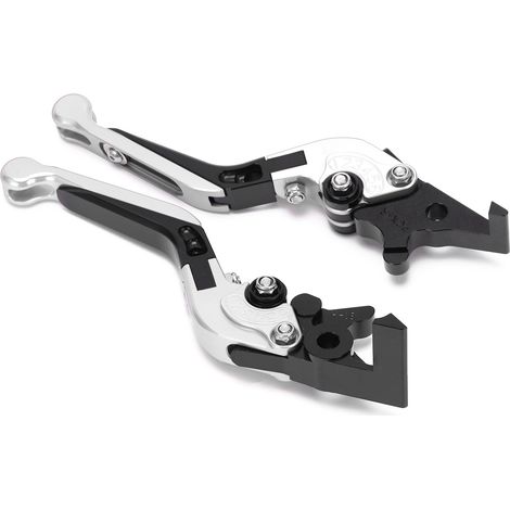 2 leviers de frein et d'embrayage moto réglables, en alliage d'aluminium CNC, pièces de rechange pour ADV150 2019-2021, argent (1/5)