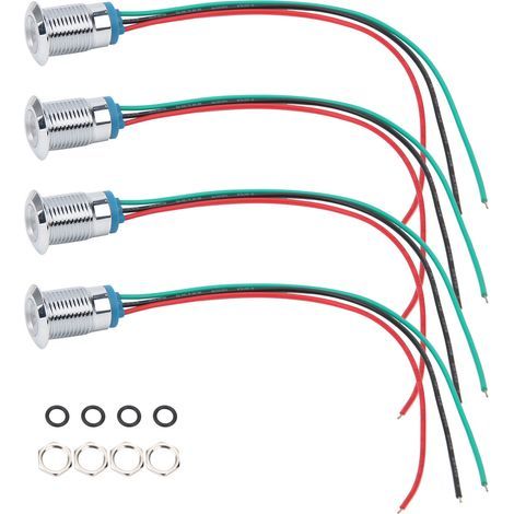 4 jeux de composants de contrôle industriel à Anode commune étanche, indicateur LED, 12mm, 110-220V (1/5)