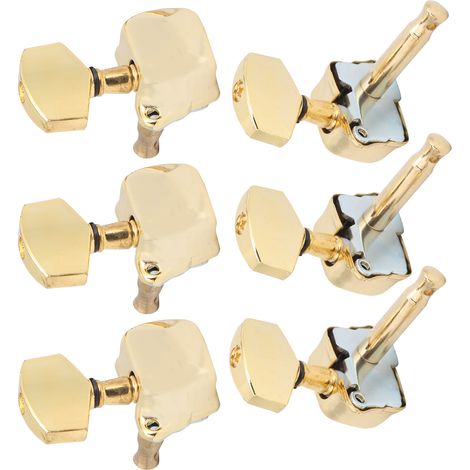 Clé d'accordage pour guitare semi-fermée, 3 gauche 3 droite, pièces d'instrument en or, outil de réglage (1/5)