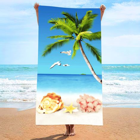 Strandtuch, ultrafeines, saugfähiges Strandtuch aus Fasern, bedrucktes Handtuch, Strandmatte