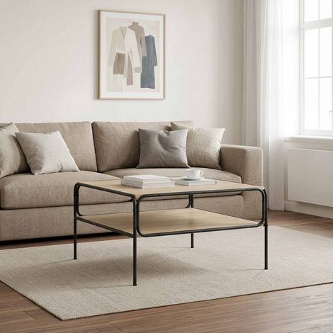 vidaXL Mesa lateral Roble Sonoma 100 x 50 x 46 cm Madera de ingeniería (1/5)