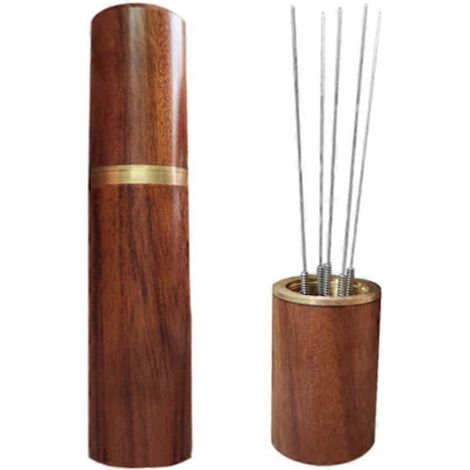 Wood Handle Espresso Powder Stirrer Distributor Leveler Tools-- (1/5)