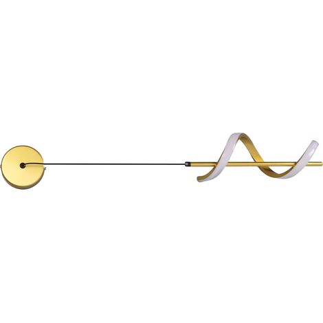 Lustre LED en spirale couleur or haute luminosité protection des yeux lampe suspendue pour salon café famille 85‑265V lumière chaude (1/5)