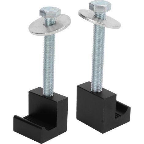 Lot de 2 crochets en J universels et robustes en alliage d'aluminium pour coffre à outils et camionnette (1/5)