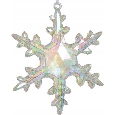 Ciondolo a forma di albero di Natale con fiocco di neve, 15 cm (1/4)