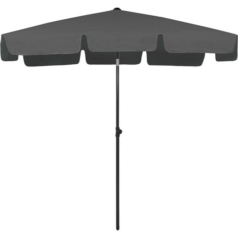 Maison Exclusive - Parasol de plage anthracite 200x125 cm