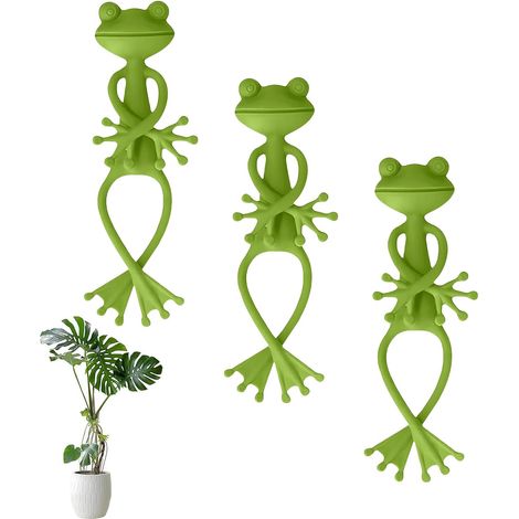 Lot de 3 Supports de Plantes Grenouille, Supports Polyvalents en Forme de Grenouille pour décoration de Jardin intérieur et extérieur (1/5)