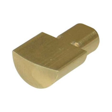 MENSOLINA REGGIPIANO A MEZZALUNA TORNITA - OTTONE LUCIDO MM 12X12 H.MM 6 + PERNO MM 7X8- 250 pezzi